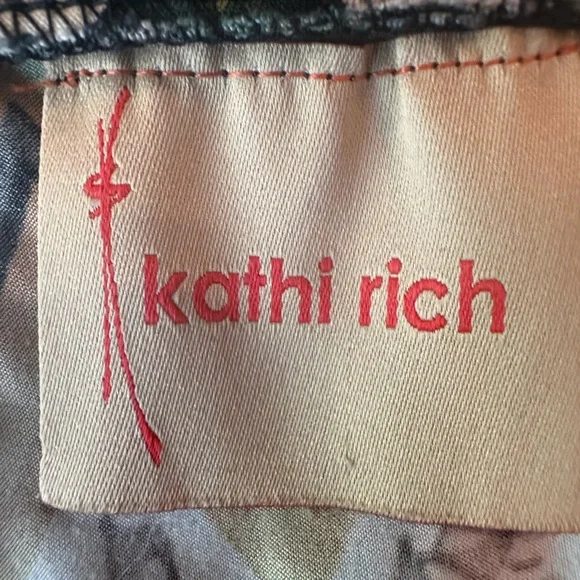 Kathi Rich Emerald zig zag pattern collar S faux wrap belt long sleeve jumpsuit - Picture 12 of 15